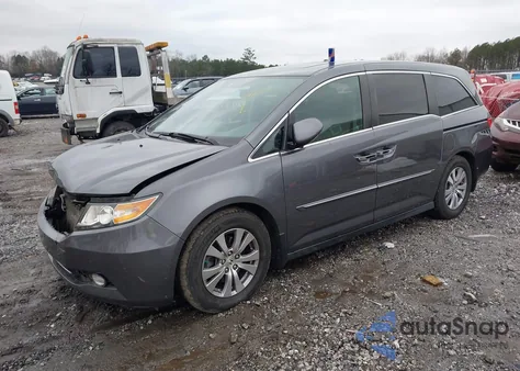 2014 Honda Odyssey Ex-L from USA, damaged, VIN 5FNRL5H62EB100890